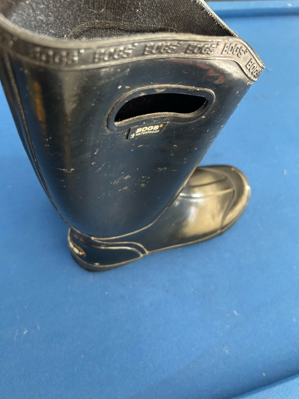 Bogs Black Women's Mid-Calf Rain Boots, size 9 - Picture 3 of 8